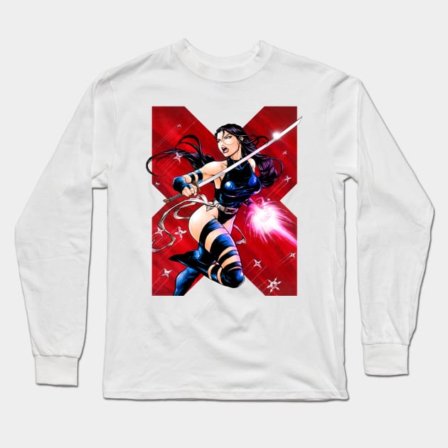 Psylocke Long Sleeve T-Shirt by renomsad